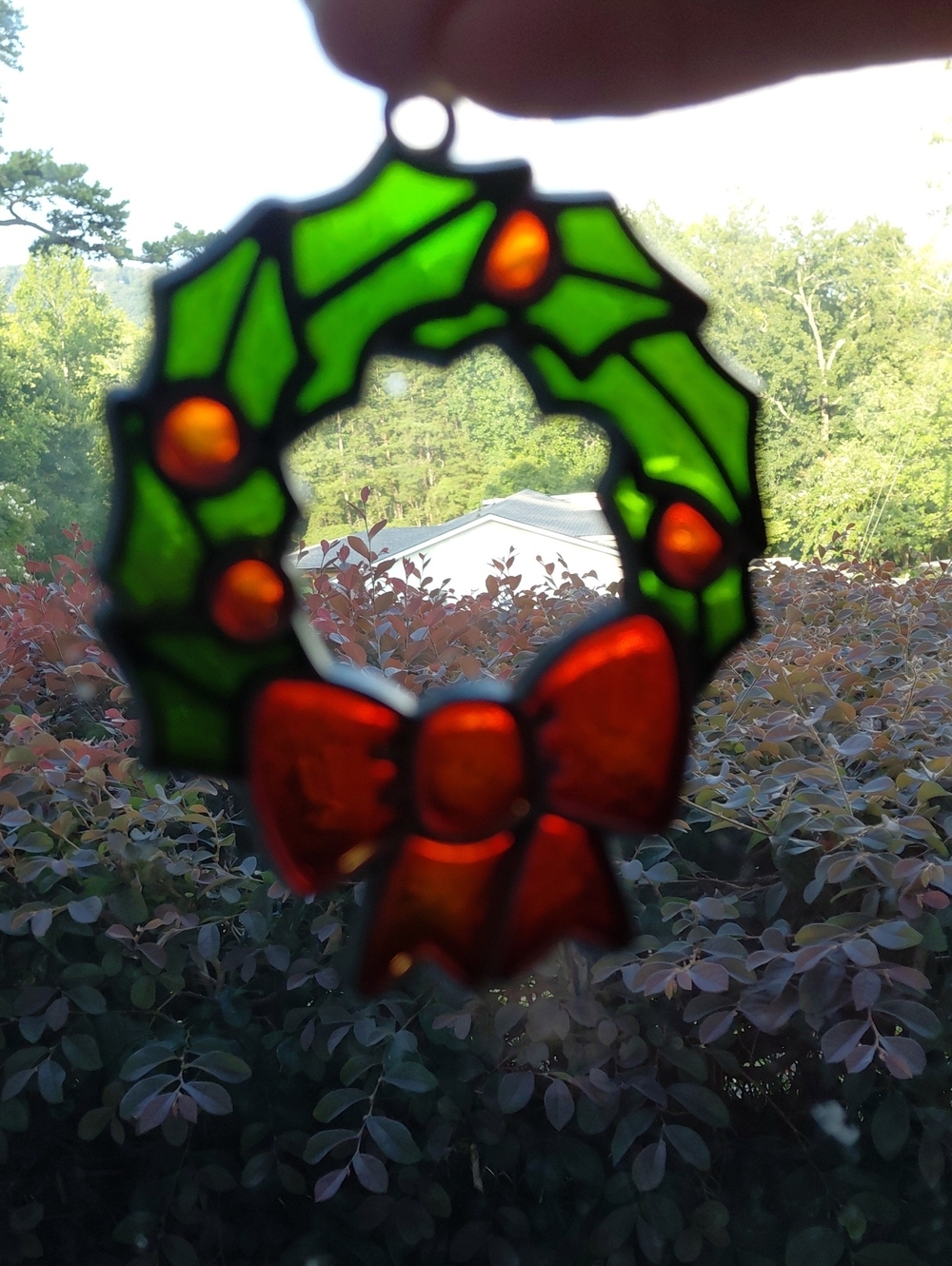 VINTAGE DIE-CAST STAINGLASS ORNAMENT